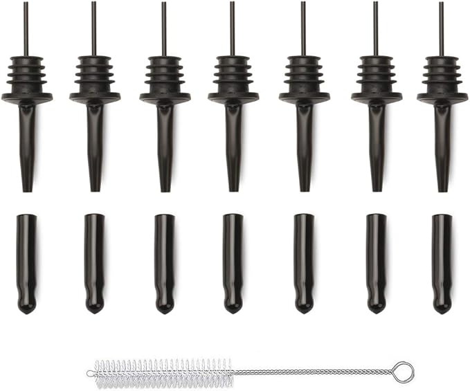 Pour Spouts for Liquor Bottles Speed Pour Pourers with Dust Cap 7+7