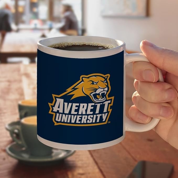 Averett University Cougars Logo Ceramic Coffee Mug, Novelty Gift Mugs for Coffee, Tea and Hot Drinks, 11oz, White