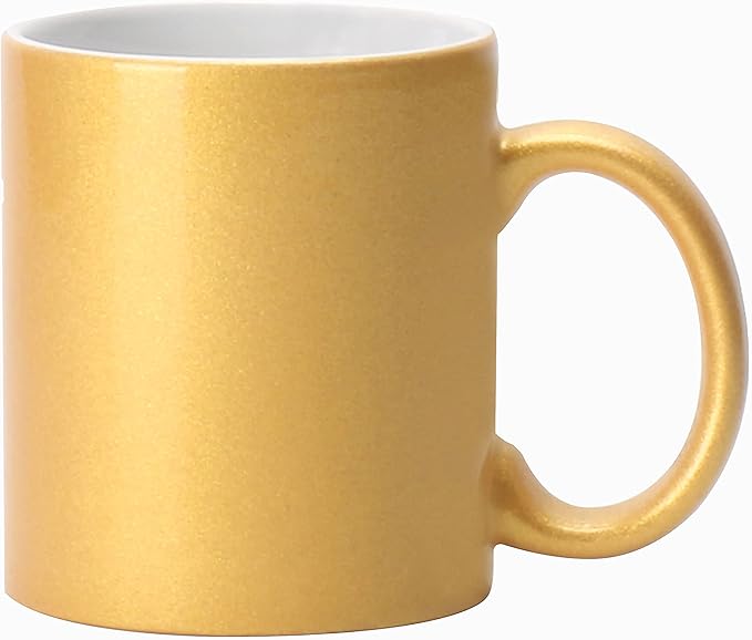 11oz Ceramic Sublimation Coffee Mug Gold, Case of 36