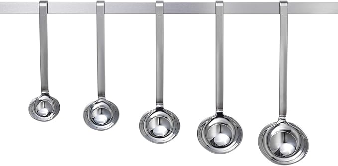 Rösle Stainless Steel Hooked Handle Ladle with Pouring Rim, 2.7-Ounce,Silver