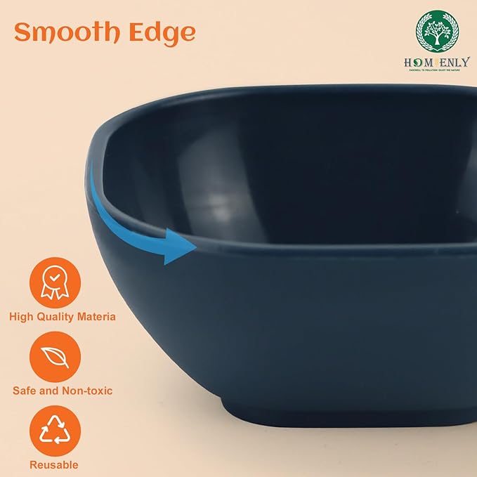 Homienly Soy Sauce Dishes,Wheat Straw Small Bowl Set of 6-4.5 OZ Small Dessert Bowls,Unbreakable Dipping Bowls,Dipping Sauce Cups,Mini Prep Bowl, Dip Bowls for Side Dish