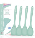 NEXTOP Silicone Spatula Set of 4 - Multipurpose Seamless Silicone Spoon Spatula for Mixing and Cooking - Heat Resistant Flexible Kitchen Utensils for Blending, Stirring, and Baking - Green