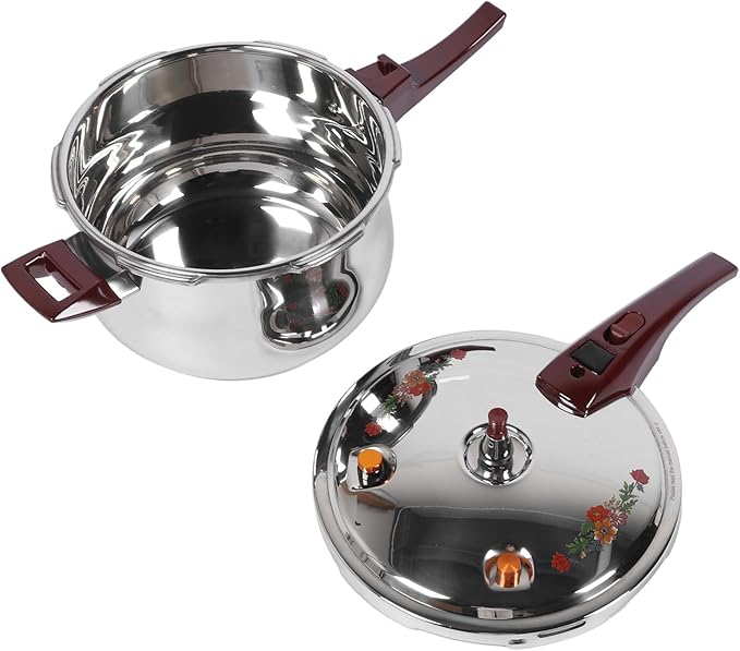 Generic Pressure Cooker, 80KPA Stainless Steel Pressure Canner Pressure Cooker with Ergonomic Handle for Induction Cooktops, Gas Cooktops, Open Flames Using (6L), Genericgw5tu3c8sd-11