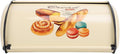 Bread Box,Roll Top Bread Box Vintage Bread Container for Kitchen Countertop Drum Type Metal Bread Storage Bin for Bread Cake Doughnut Biscuit Food Tableware (Type 2)