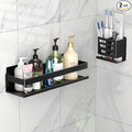 Shower Shelf 2 Pack - Bathroom Shower Shelf Rust-Proof Aluminum Adhesive Installation No Drilling Required, Suitable for Bathroom Storage and Home Decoration