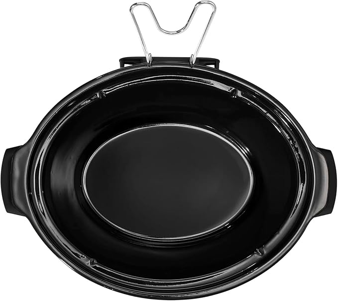 Beautiful 6 Qt Programmable Slow Cooker by Drew Barrymore - 5 Preset Cooking Functions, Digital Countdown Timer, Dishwasher-Safe Parts, and Cool-Touch Handles (Wildflower Black Sesame)