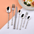 Deluxe 28 Piece Silverware Set for 4 Stainless Steel Flatware Set with Knife/Fork/Spoon,Cutlery Set for Home and Kitchen,Utensil Set with Dishwasher Safe，Gift Package for Wedding Housewarming