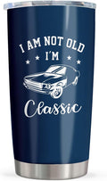 Birthday Gifts for Men/Him, Gifts for Dad Grandpa Husband Coffee Tumbler Cup Mug Stainless Steel 20oz 1PC, Birthday Gag Funny Unique Presents for Men, I'm Not Old I'm Classic