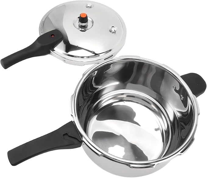 ciciglow Stainless Steel Pressure Cooker, Fast Cooking Pot with Safety Valve, Multifunctional Design, Intelligent, Universal for Induction Cooktops and Stoves, Comfortable (3L)