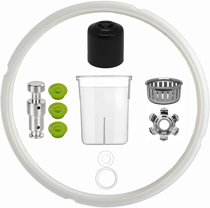 Replacement Parts for Instant Pot Duo/Duo Plus 8 Qt, Duo Nova 8 Quart and Ultra 80 8Qt, Include Steam Release Handle, Sealing Ring, Float Valve, Anti-Block Shield and Condensation Collector Cup