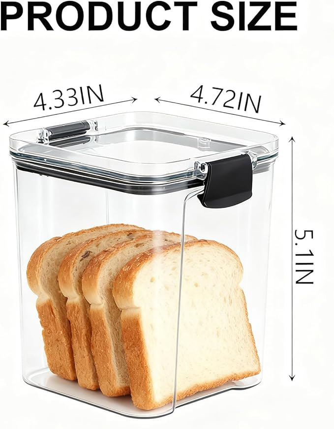 Small Bread Storage Box for Kitchen Bread Box Container Perfect for Homemade Bread and Baked Bread