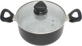 IMUSA 3 Qt Gray Speckled Ceramic Caldero Dutch Oven Stock Pot with Glass Lid – Nonstick Rice, Soup, Stew Pot for Hispanic Cooking, Vegetables, Pasta & Everyday Meals
