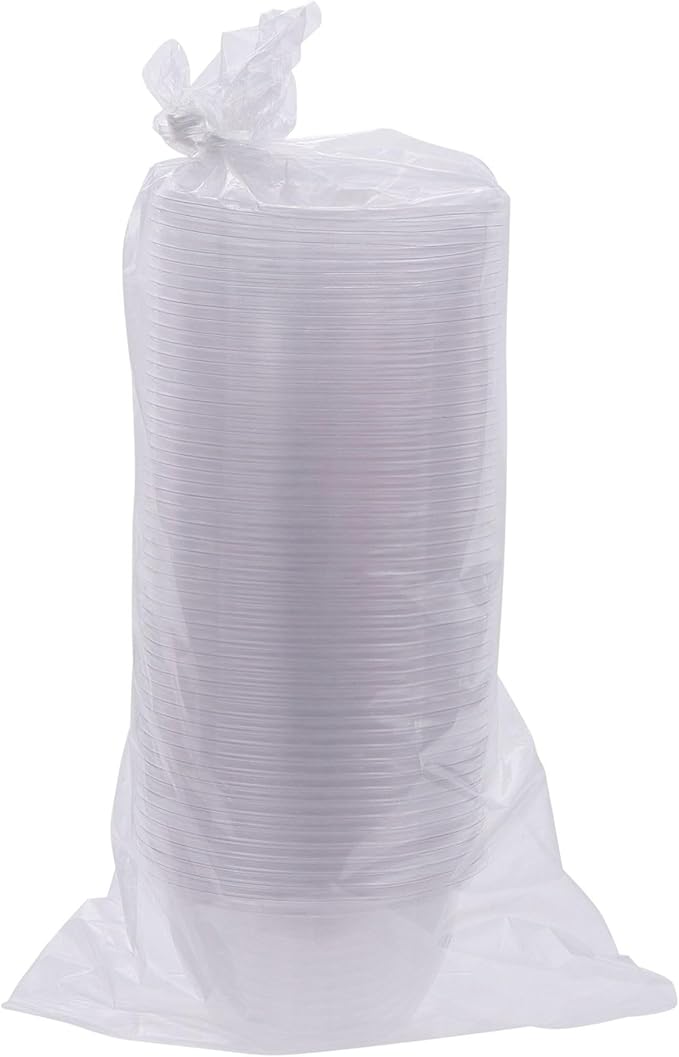 ECO PRODUCTS Compostable Clear PLA Plastic 18oz Salad Bowl With Lid, Case of 150, Grab 'n' Go Round Cold Takeout Food Containers, Renewable Plant-Based, Disposable, ASTM Compliant, BPI-Certified