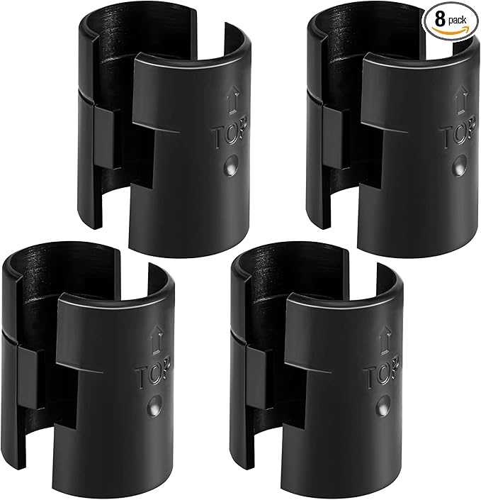 8 Pcs Wire Shelving Shelf Lock Clips for 1" Post - 4 Pairs of Shelving Sleeves Replacements for Wire Shelving System Plastic Accessories Parts