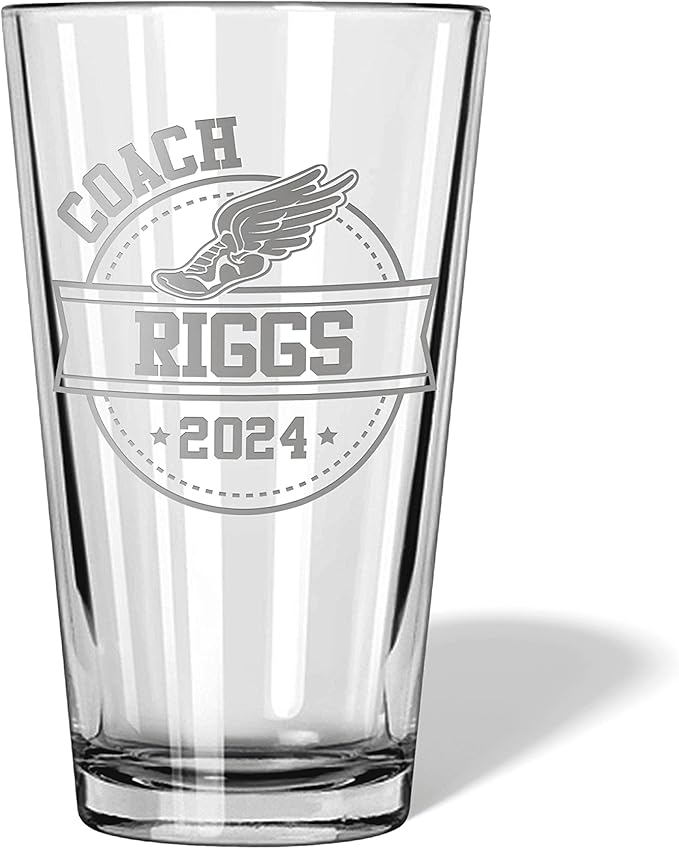 Track Coach Gift - Cross Country, Track, Cross Country Coach gifts, Track gifts, Beer Glass, Coach gift, Cross Country Coach, Track coach, girl sports coaches (Track, Single Pint Gift Box)