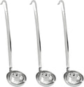 Piutouyar 3 Pcs 4 oz Soup Ladle Set, Stainless Steel Ladle with Long Hooked Handles Kitchen Cooking Serving Ladle Accessories for Cooking Soup Sauce Stews