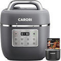 Electric Pressure Cooker 3QT, 8-Function Compact Multi-Cooker with Ceramic Nonstick Pot for Saute, Pressure Cook, Slow Cook, Meat Stew, Rice, Delay Start, Keep Warm, Safe Venting, Gray