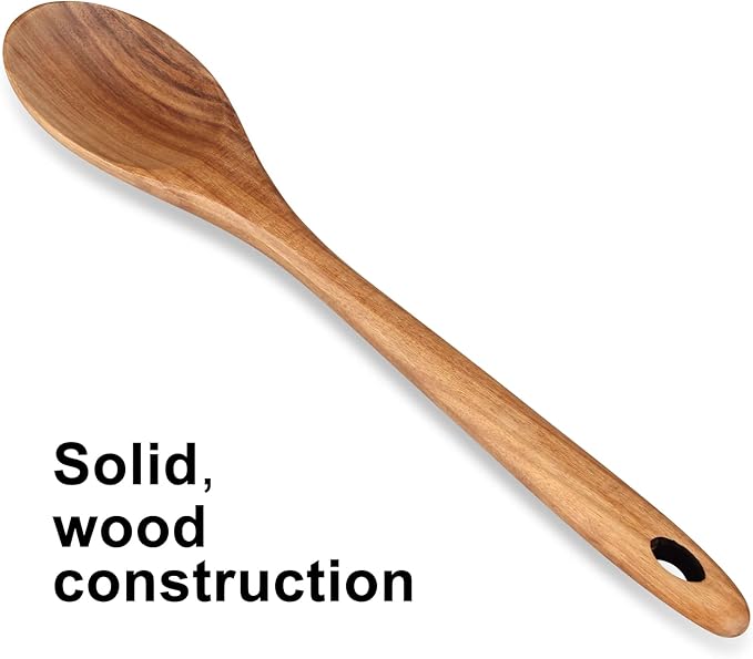14 Inch Large Wooden Spoon for Cooking Utensil Mixing Spoons Baking Serving Wood Spoon Big Non Stick Spatula Long Handle Kitchen Utensils Stirring Cooking Spoon Non Toxic Kitchen Tools Accessories