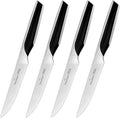GRANDTIES FEINSTE Ultra Sharp Steak Knives Set of 4 – High Carbon German Stainless Steel, Non-Serrated, Full Tang – Premium Dinnerware Gift Set with Designed Gift Box