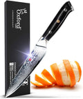 Oxford CHEF Utility (Petty) Knife 6 inch Damascus- Japanese- VG10 Super Steel 67 Layer High Carbon Stainless Steel-Razor Sharp, Stain & Corrosion Resistant, Awesome Edge Retention