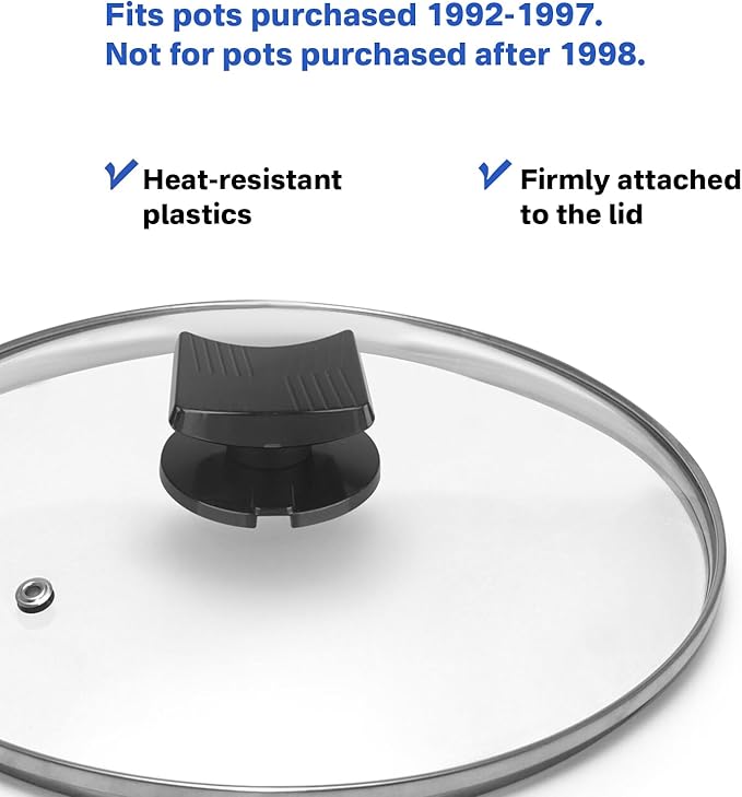 superbobi 1727 Replacement Lid Knob Without Vent for Rena Ware Stainless Cooking