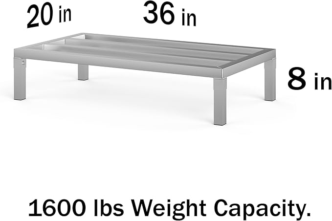 36" x 20" | 8" Off The Floor Aluminum Dunnage Rack | 1400 Lbs Capacity