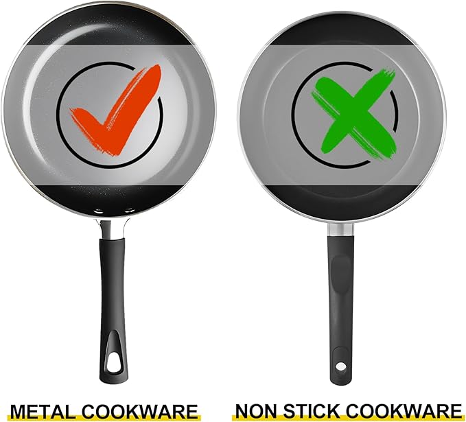 Stainless Steel Cooking Utensils Set Kitchen Tools Set, 2pcs Metal Utensils for Cooking, 14 inch Long Wok Utensils Set