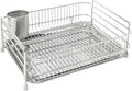 Solid Dish Rack (Stainless Steel, 5.7" H x 16.7" W x 13.9" D)