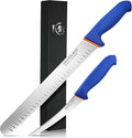 DRAGON RIOT Carving Knife Set for Meat 6 Inch Curved Beef Brisket Trimming and Boning Knife and 10 Inche Meat Slicing Knife Bundle