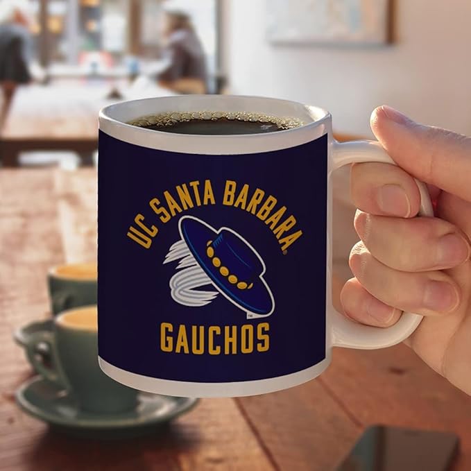 UC Santa Barbara Gauchos Ceramic Coffee Mug, Novelty Gift Mugs for Coffee, Tea and Hot Drinks, 11oz, White