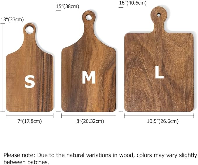 Personalized Wood Engraved Charcuterie Boards with Handle - Custom Reversible Cutting Board S M L - Customized Housewarming Gifts for Family Friend(Cooking Tool)