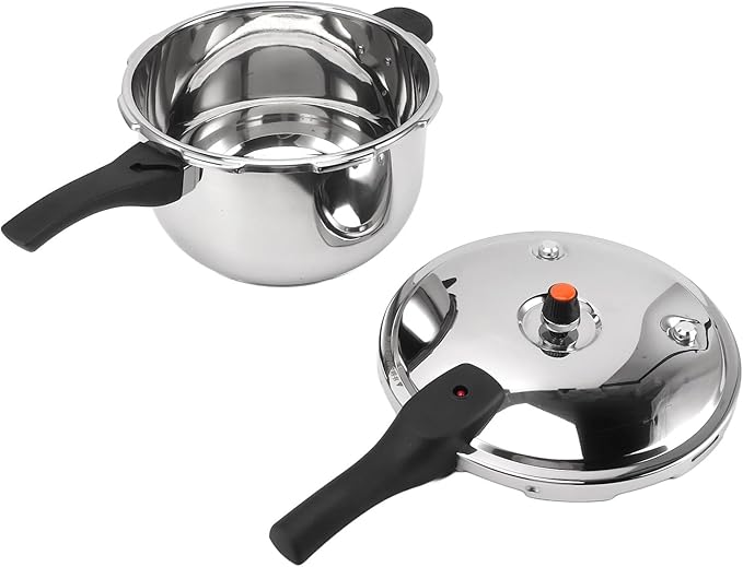 Yoidesu Stainless Steel Pressure Cooker with Safety Valve, 80KPA, Multifunctional Design for Efficient and Fast Cooking (10L)