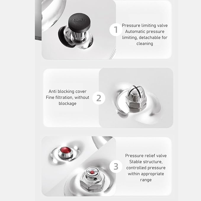 Pressure Cookers, Stainless Steel Pressure Cooker Slow Cooker High Speed Stove Top Pressure Cooker Instant Fast Cooking Pot (5L)