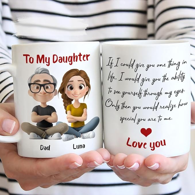 Wrappiness Personalized To My Daughter Coffee Mug from Dad - How Special You Are To Me Thoughtful Gift from Dad to His Girl on Birthday Christmas Mothers Day Wedding Graduation