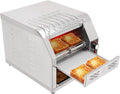 Commercial Conveyor Toaster 1900W, 300 Slices/Hour Heavy-duty Stainless Steel Countertop Bread Oven with 7-Speed Control & Temp Adjust