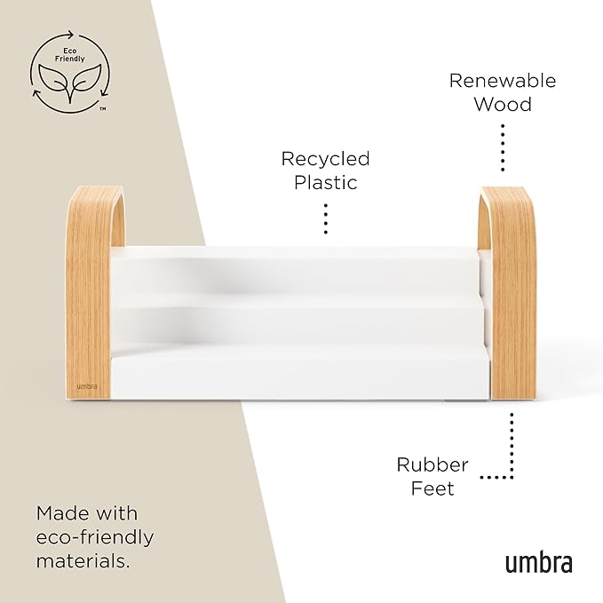 Umbra Bellwood Three-Tier Spice Shelf, Natural/White