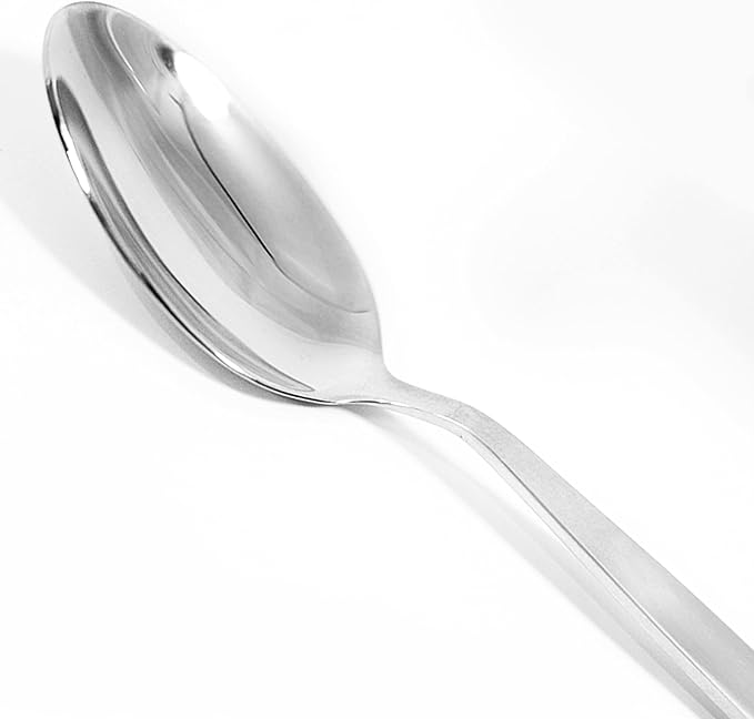 XL-12 inchs Chef Kunz Spoon Set | Pack of 2 | Premium Food-Grade 18/10 Stainless Steel | Large Cooking Serving Spoon | Chef Spoons with Ergonomic Long Handle