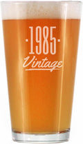 Vintage 1985 Pint Glass for Beer - 40th Birthday Gifts for Men or Women Turning 40 - Fun Bday Party Decor - 16 oz
