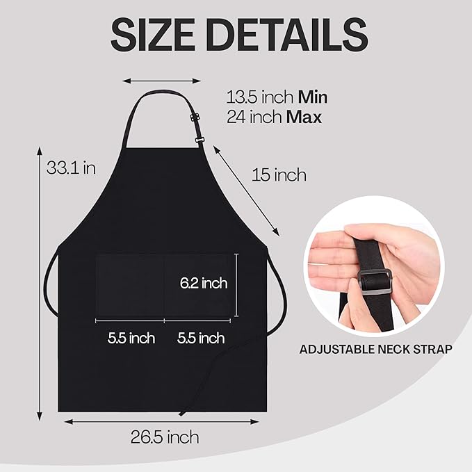Personalized Baking Apron with Custom Name, Personalized Kitchen Apron Mother's Day Gift for Mom, Custom Art Gifts for Dad, Mother, Women, Adjustable Baker Apron for Women - Cute Aprons Funny Design