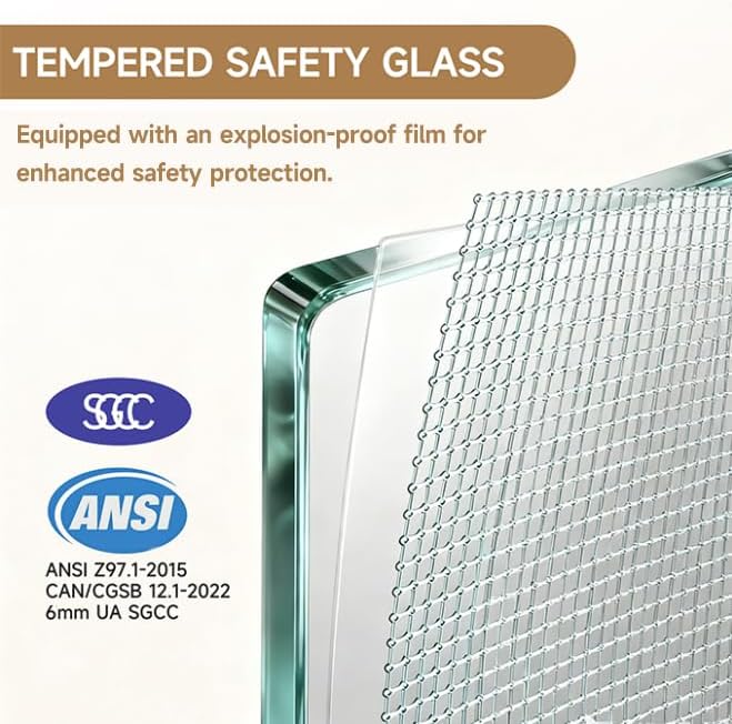 26 in. W * 52 in. H Frameless Shower Doors for Bathtub, 1/4" (6mm) Thick Tempered Glass, Bathroom Tub Glass Single Door