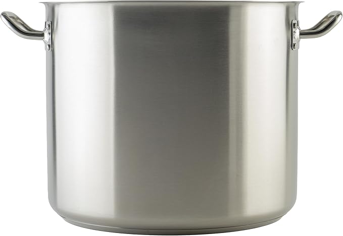 Winware Stainless Steel 32 Quart Stock Pot with Cover, Silver