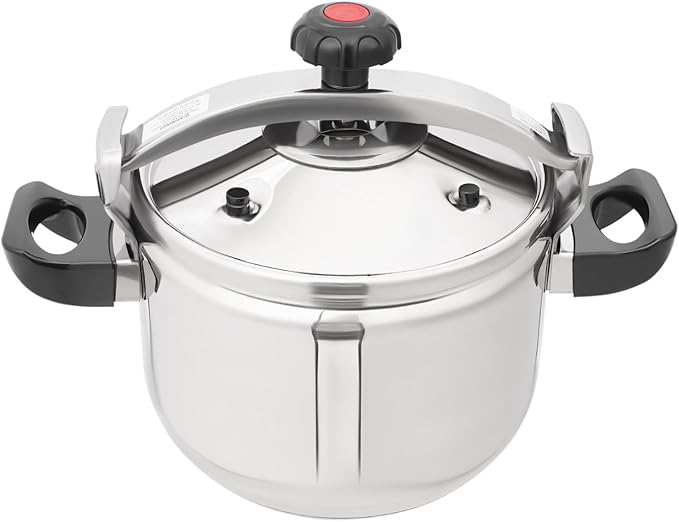 Stainless Steel Pressure Cooker 60kpa Large Pressure Canner Triple-Layer Composite Base Canning Pot with Resilient Beam & 2 Valves for Open Fire, Electric Stove, Induction Stove (22L/23.25Qt)