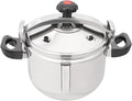 Stainless Steel Pressure Cooker Large Capacity Pressure Stewing Pot Cooker Pot Compatible with Gas/Induction/Electric Stove, 60Kpa,Easy Opening, Household & Commercial(23.25 Qt)