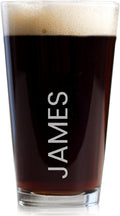 Lifetime Creations Engraved Personalized Name Pint Glass - Custom 16 oz Beer Glass Etched with Name Vertical, Made in USA