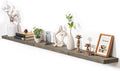 Fun Memories Floating Shelves for Wall Dec, 72"x8" Rustic Reclaimed Wood Shelves, Heavy-Duty Wall Mounted Shelves with Invisible Brackets for Living Room, Bedroom, Kitchen, Grey Finish