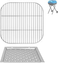 Replacement Parts for Americana 3000-4000 Series Charcoal Grill Walk-A-Bout, Swinger, Sizzler and Traveler Series Grill Parts, Cooking Grate and 1040.8.001 Ash Pan