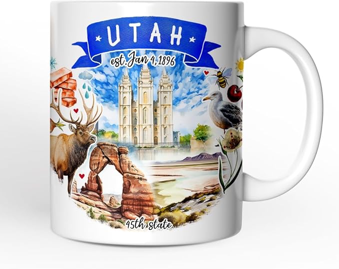 OrnamentallyYou Artistic Utah State Themes and Landmarks Mug