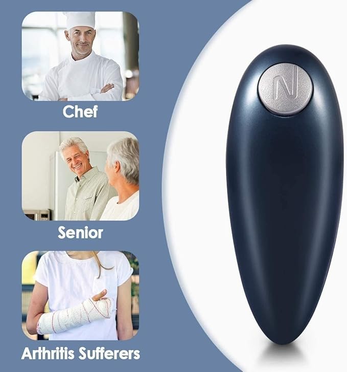 One-Touch Electric Can Openers Automatic Hand Free Can Opener for Arthritis and Seniors, Safety Can Opener Smooth Edge, Best Kitchen Gadget for Restaurant Home Use