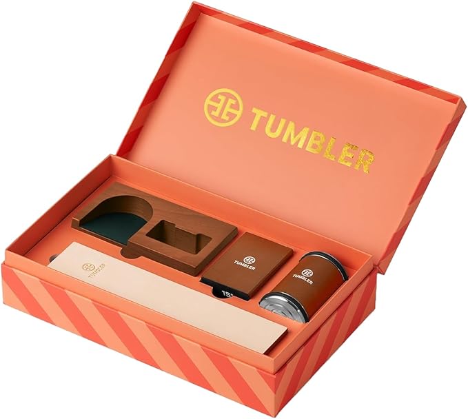 Tumbler Rolling Knife Sharpener Starter Set - Knife Sharpening Made Easy - Holiday Gift Set