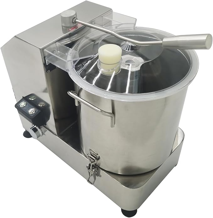 12L Commercial Meat Vegetable Food Processor, 2000W Stainless Steel Electric Vegetable Blender Cutter Meatball Beater Grinder Processing Machine for Vegetables Fruits Ginger Garlic Peanut